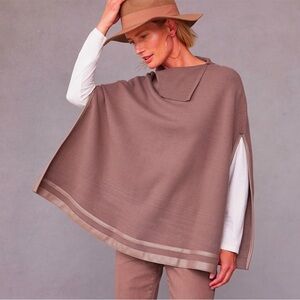 CHICOS Pullover Sweater Poncho Old Money S/M